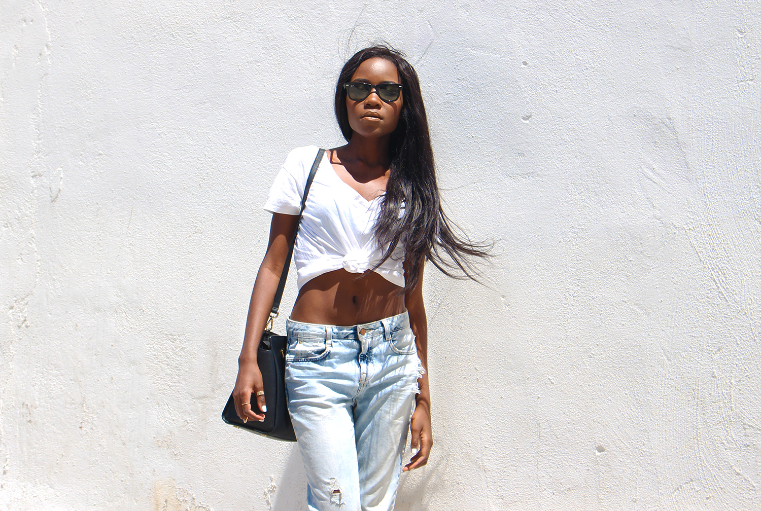 Not Your Basic White Shirt - WhiteTie Blouse