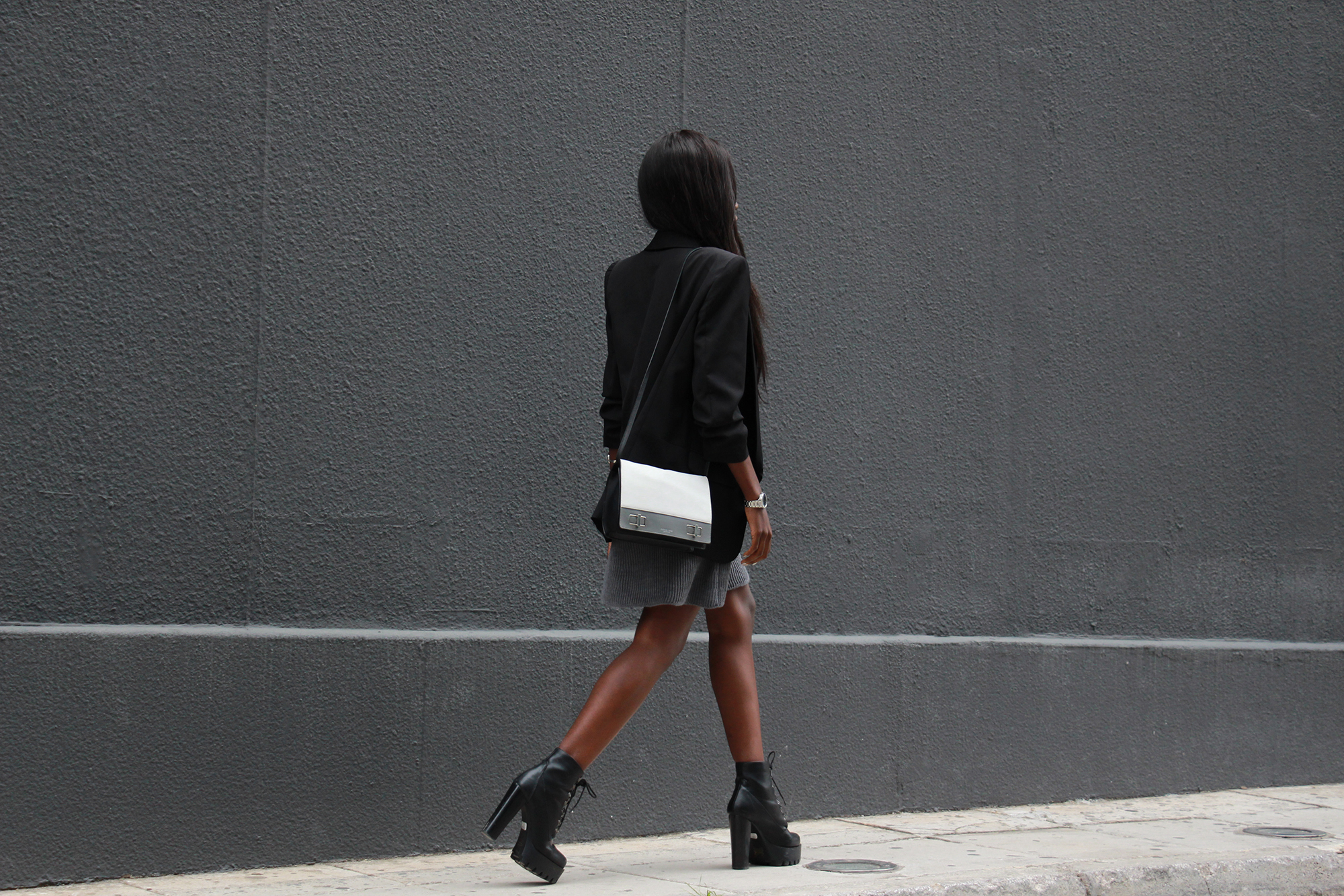 grey-dress-black-blazer-outfit