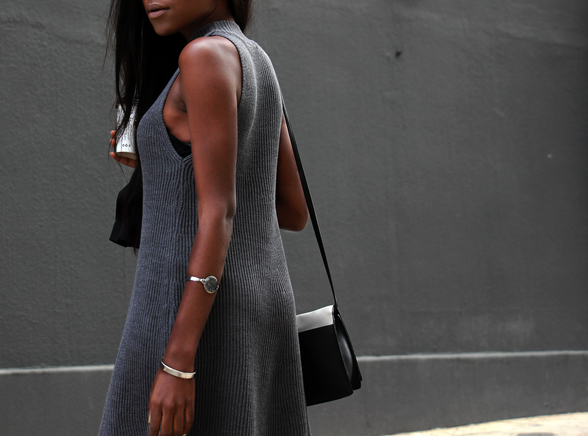 grey-dress-black-blazer-outfit