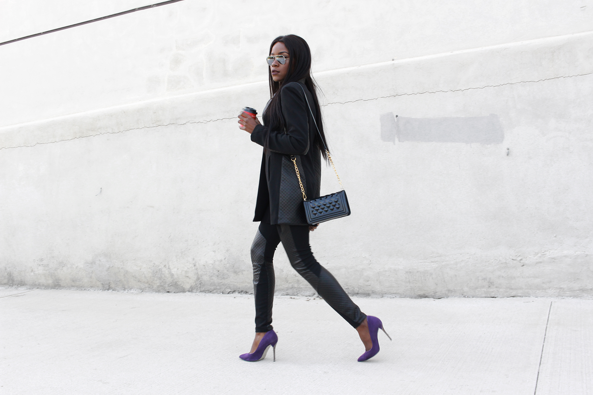 STREET STYLE  FAUX LEATHER PANTS - STEPHYLATELY