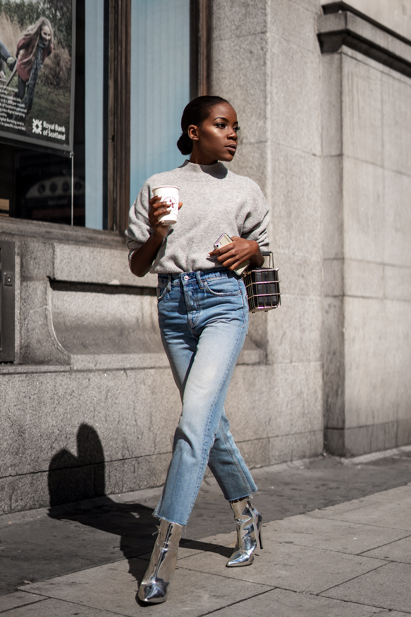 fall, winter street style outfit in London